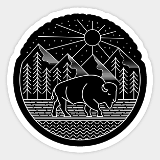 Bison Mountain Sticker